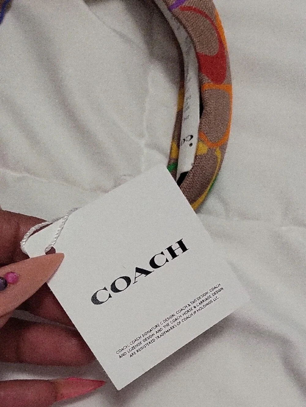 Coach Multicolor Signature Knot Headband